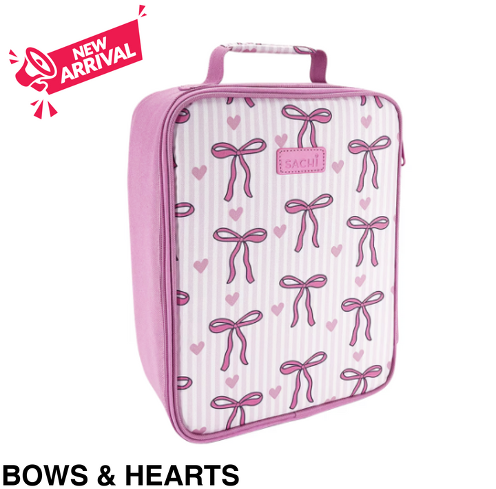 Sachi Junior XL Insulated Lunch Bag Bows & Hearts