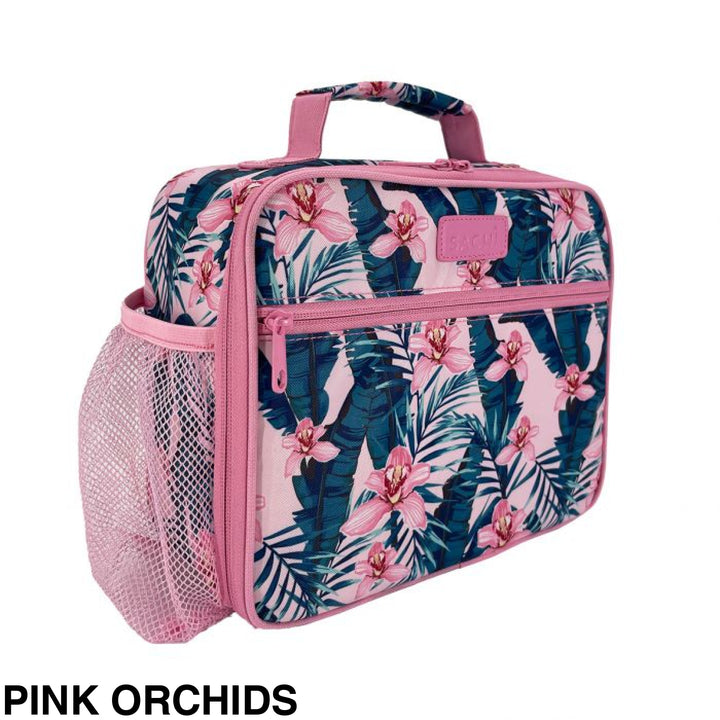 Sachi Lunch Bag W/ Bottle Holder Pink Orchids