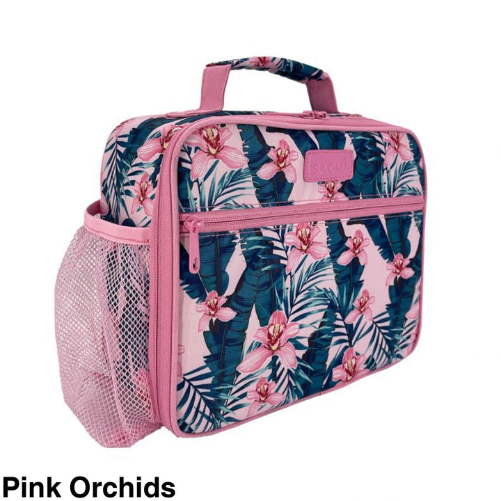 Sachi Lunch Bag W/ Bottle Holder Pink Orchids