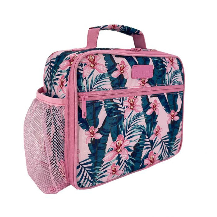 Sachi Lunch Bag W/ Bottle Holder Pink Orchids