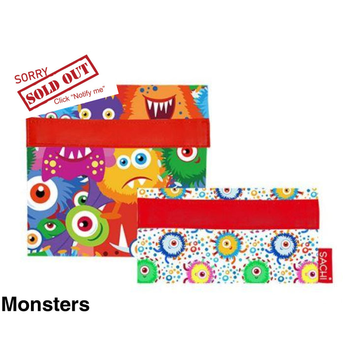 Sachi Reusable Lunch Pockets Monsters