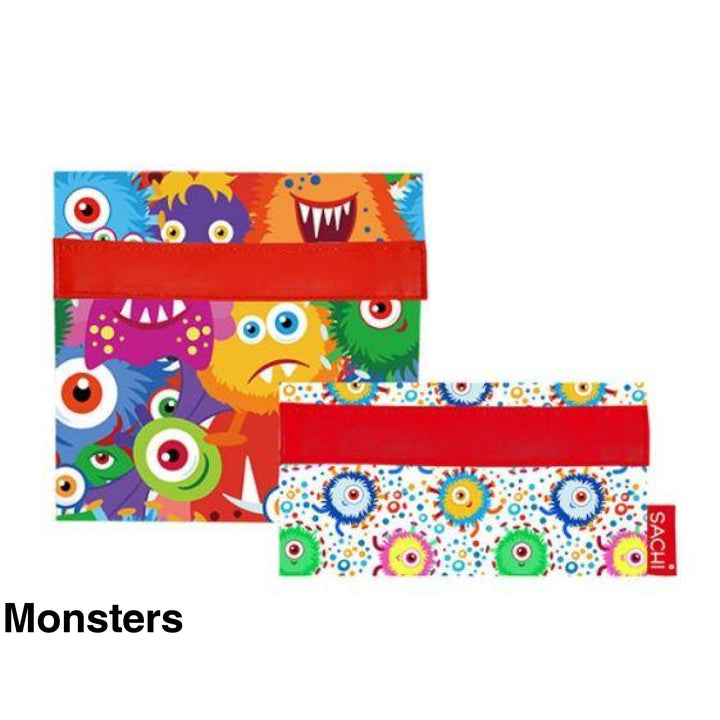 Sachi Reusable Lunch Pockets Monsters