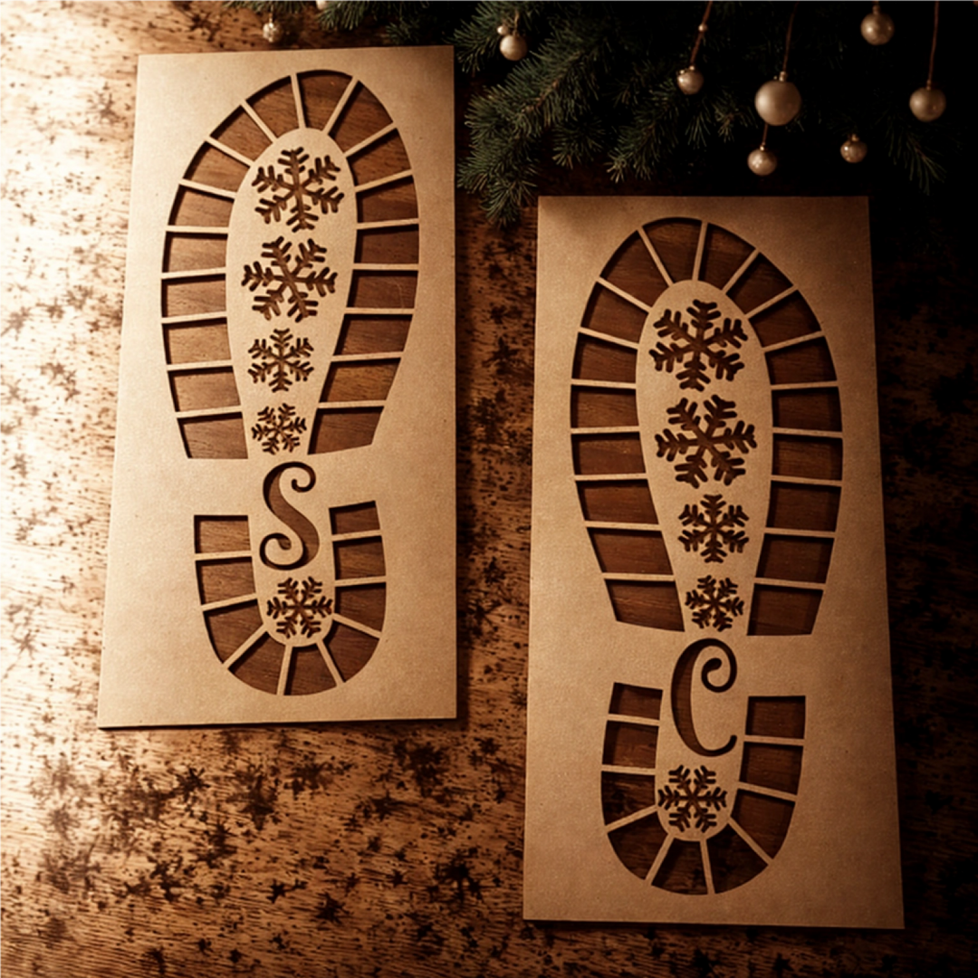 Santa Claus Boot Stencil
