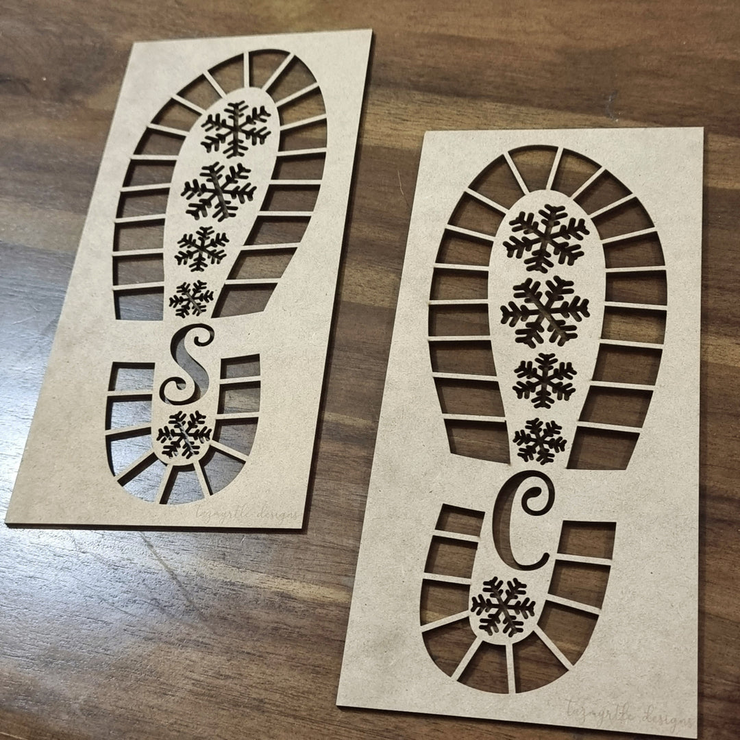 Santa Claus Boot Stencil
