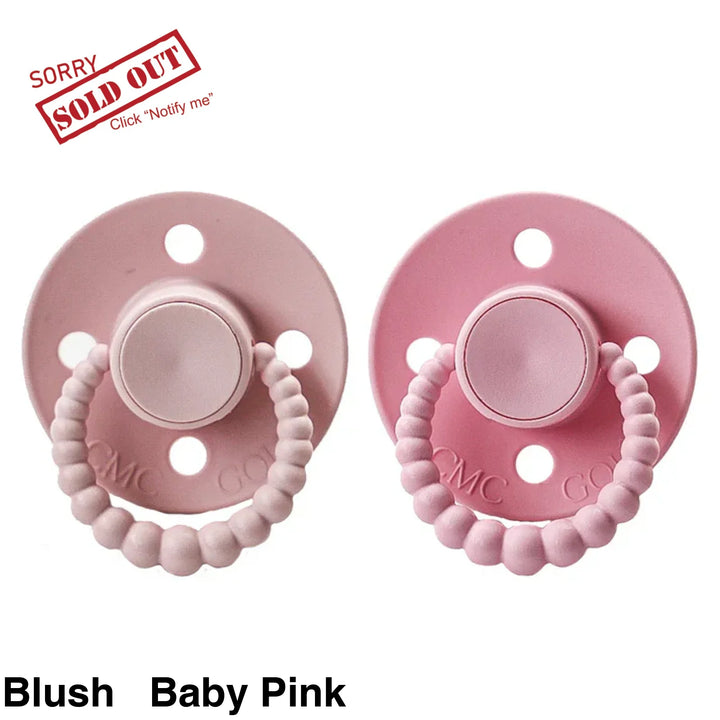 Size 1 Cmc Bubble Dummies - Twin Pack Air Filled Teat Blush + Baby Pink