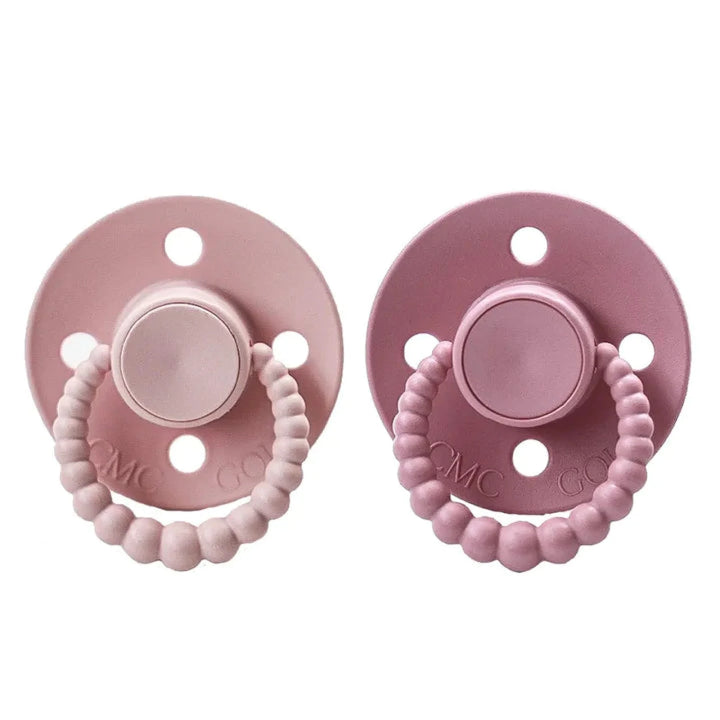 Size 1 Cmc Bubble Dummies - Twin Pack Air Filled Teat Blush + Dusty Rose