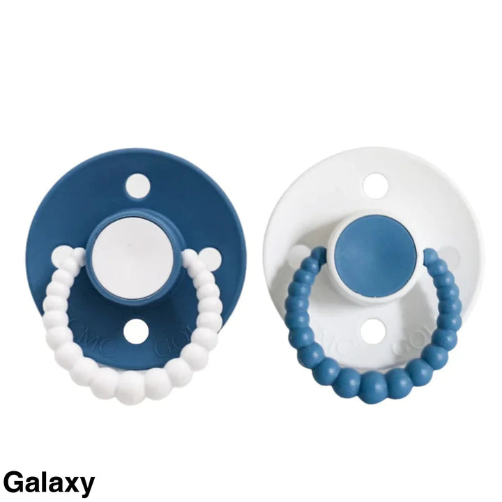 Size 1 Cmc Bubble Dummies - Twin Pack Air Filled Teat Galaxy