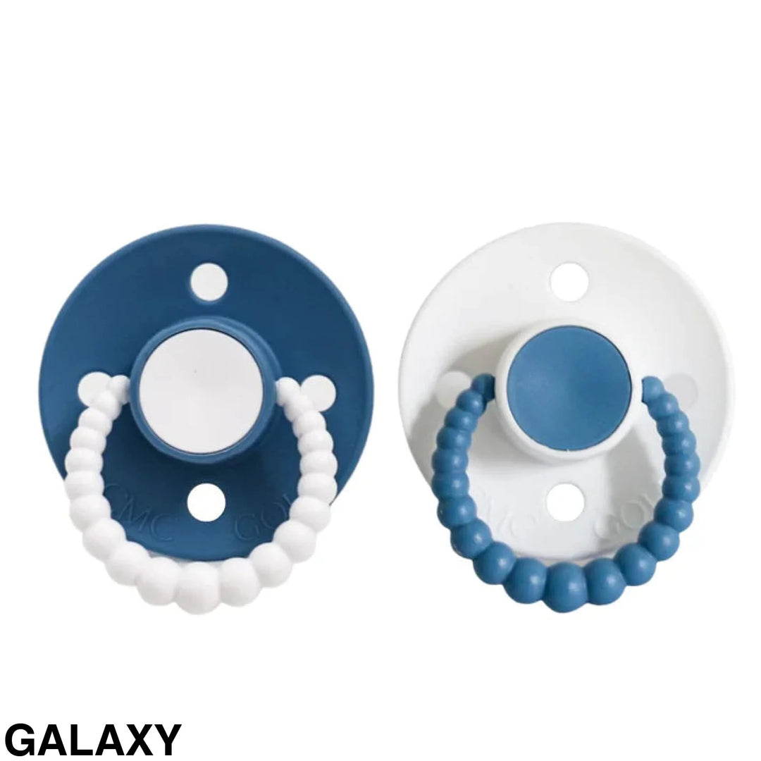 Size 1 Cmc Bubble Dummies - Twin Pack Air Filled Teat Galaxy