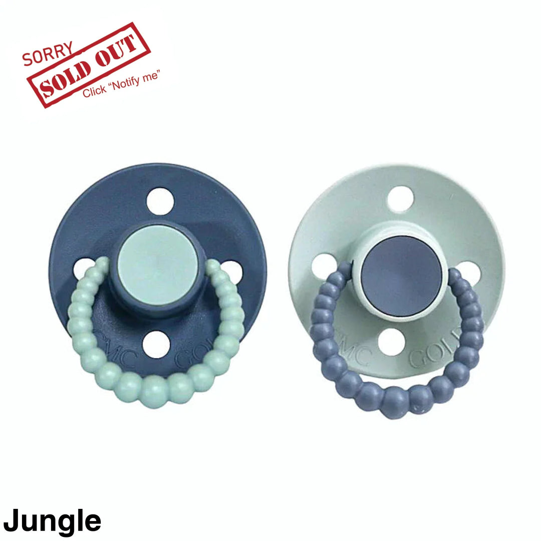Size 1 Cmc Bubble Dummies - Twin Pack Air Filled Teat Jungle