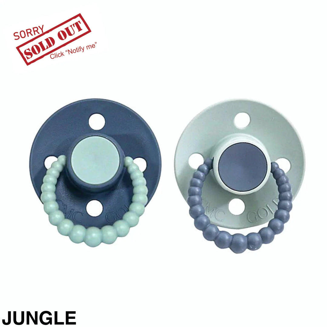 Size 1 Cmc Bubble Dummies - Twin Pack Air Filled Teat Jungle