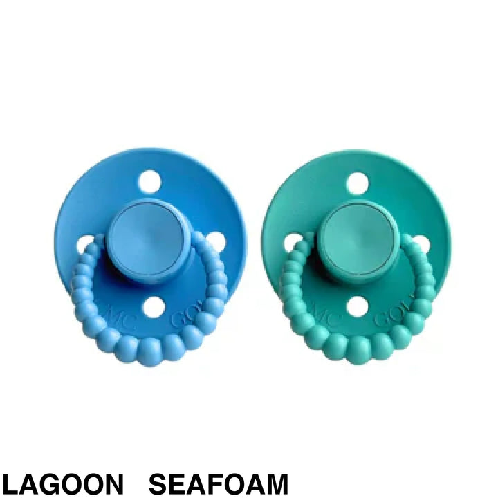 SIZE 1 CMC Bubble Dummies - Twin Pack - AIR FILLED TEAT Lagoon + Seafoam