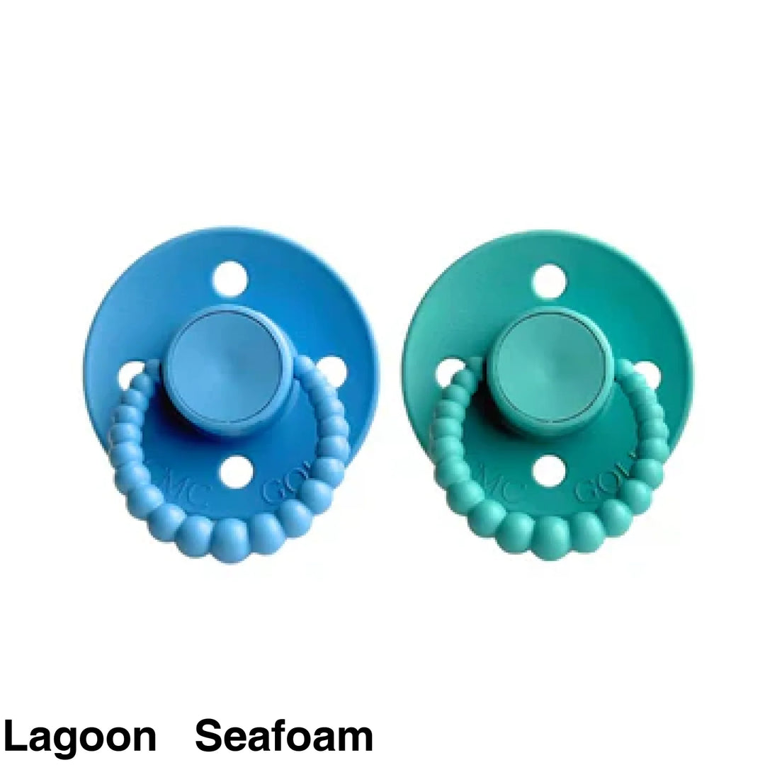 SIZE 1 CMC Bubble Dummies - Twin Pack - AIR FILLED TEAT Lagoon + Seafoam