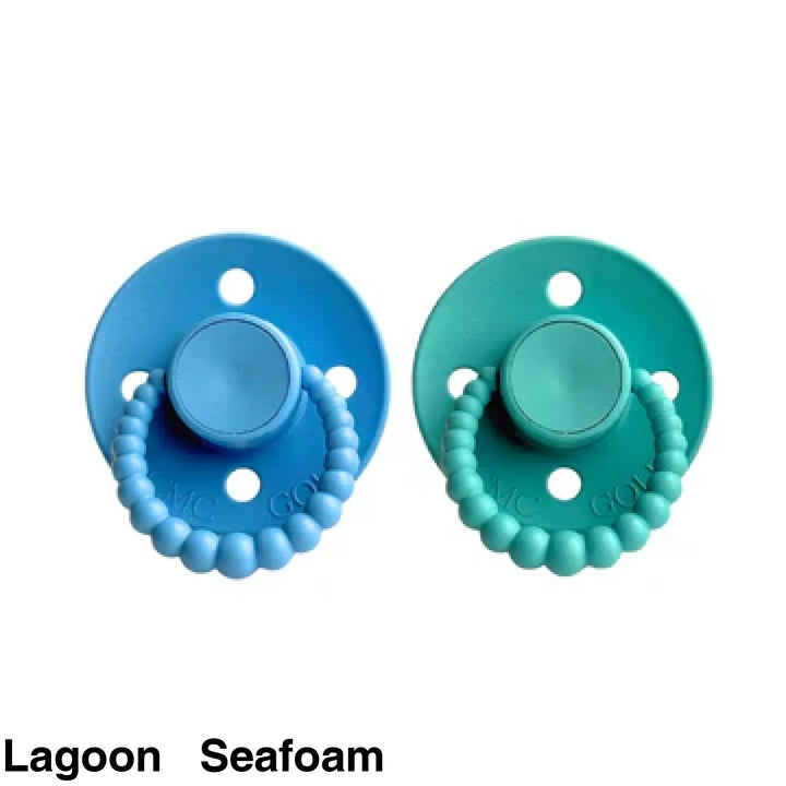 SIZE 1 CMC Bubble Dummies - Twin Pack - AIR FILLED TEAT Lagoon + Seafoam