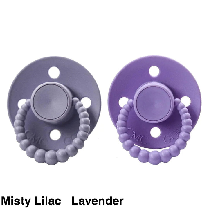 Size 1 Cmc Bubble Dummies - Twin Pack Air Filled Teat Misty Lilac + Lavender