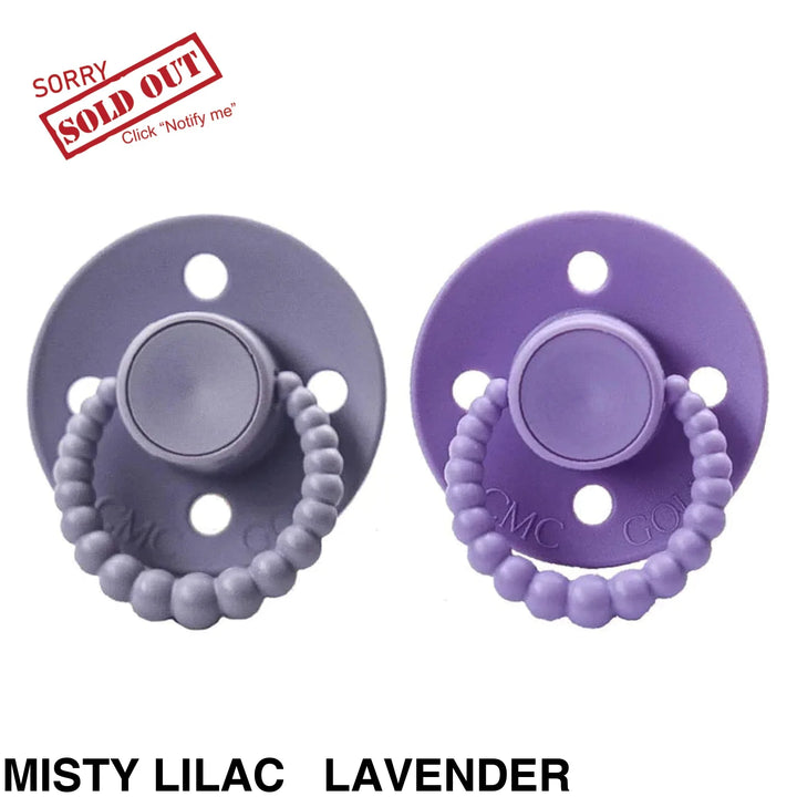 Size 1 Cmc Bubble Dummies - Twin Pack Air Filled Teat Misty Lilac + Lavender