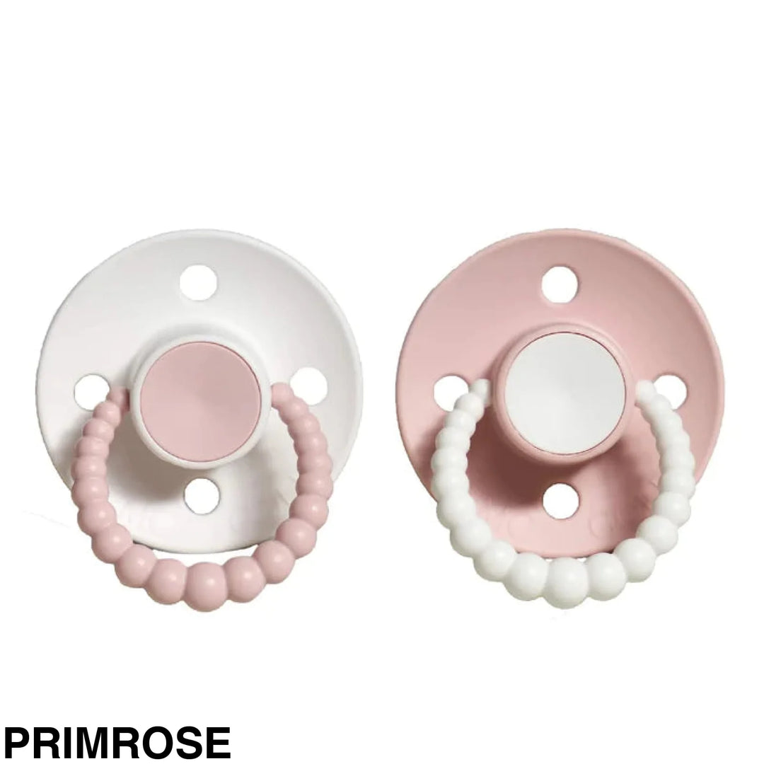 Size 1 Cmc Bubble Dummies - Twin Pack Air Filled Teat Primrose