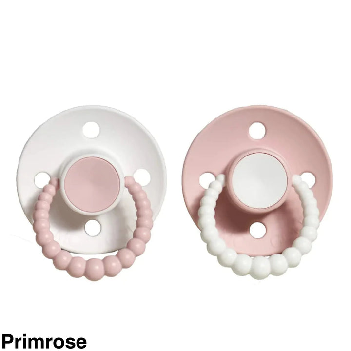 Size 1 Cmc Bubble Dummies - Twin Pack Air Filled Teat Primrose