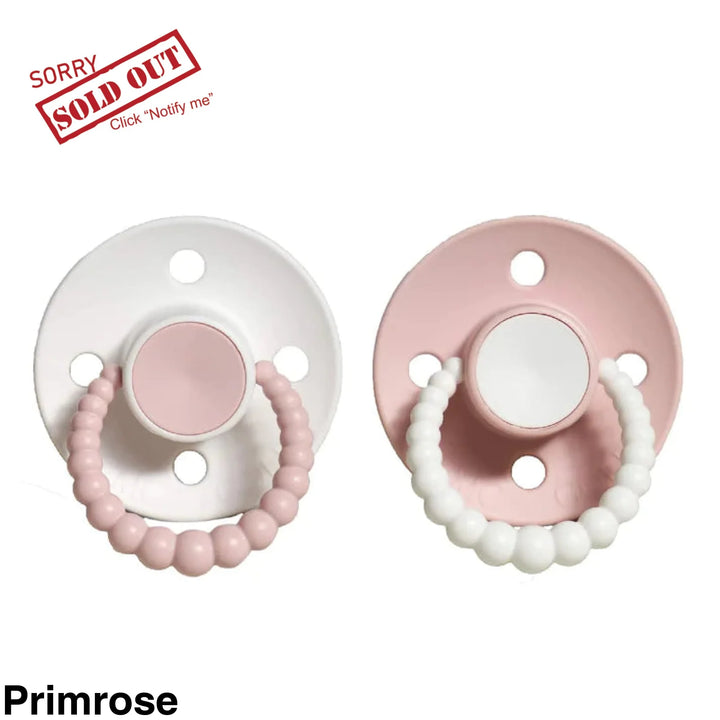 Size 1 Cmc Bubble Dummies - Twin Pack Air Filled Teat Primrose