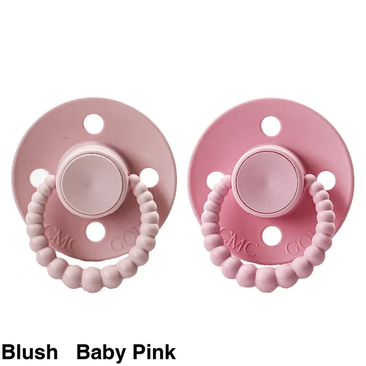 Size 2 Cmc Bubble Dummies - Twin Pack Air Filled Teat Blush + Baby Pink