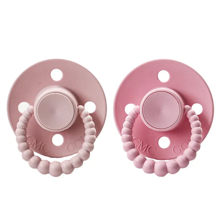 Size 2 Cmc Bubble Dummies - Twin Pack Air Filled Teat Blush + Baby Pink