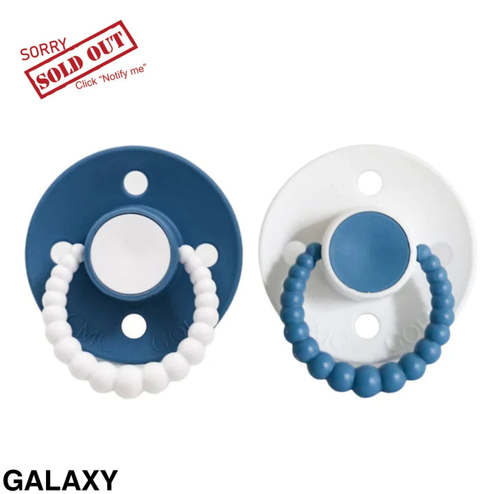 Size 2 Cmc Bubble Dummies - Twin Pack Air Filled Teat Galaxy