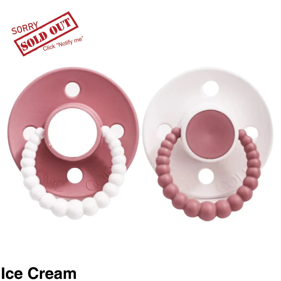 Size 2 Cmc Bubble Dummies - Twin Pack Air Filled Teat Ice Cream