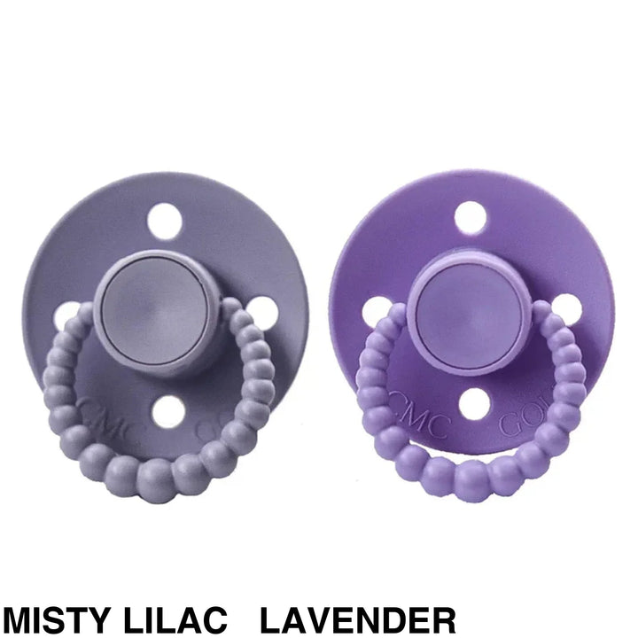 Size 2 Cmc Bubble Dummies - Twin Pack Air Filled Teat Misty Lilac + Lavender