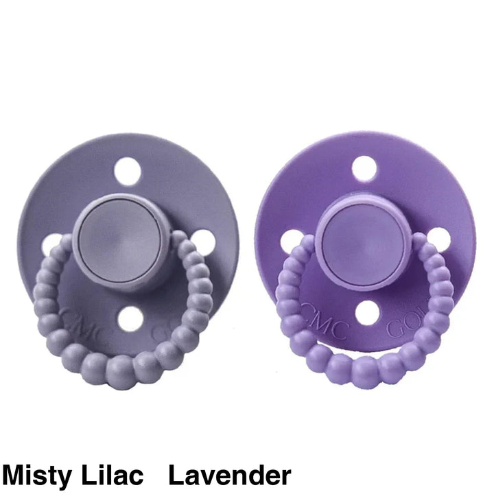 Size 2 Cmc Bubble Dummies - Twin Pack Air Filled Teat Misty Lilac + Lavender