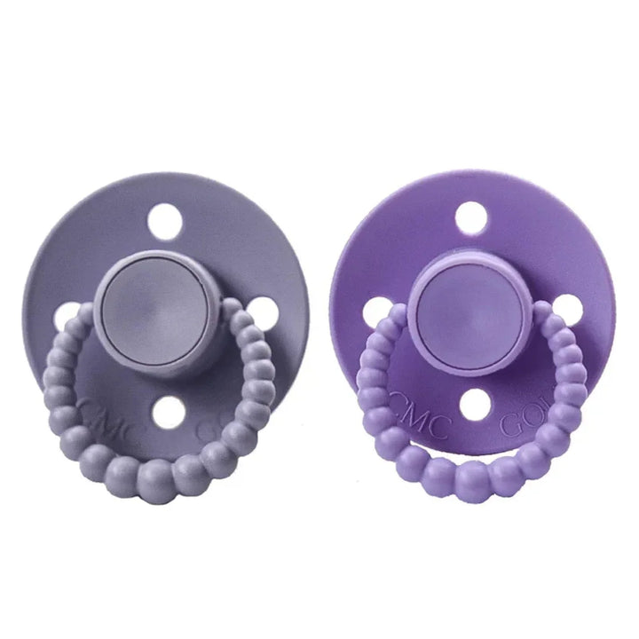 Size 2 Cmc Bubble Dummies - Twin Pack Air Filled Teat Misty Lilac + Lavender