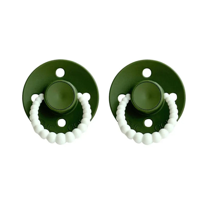 SIZE 2 CMC Bubble Dummies - Twin Pack - AIR FILLED TEAT Olive Glow in the Dark