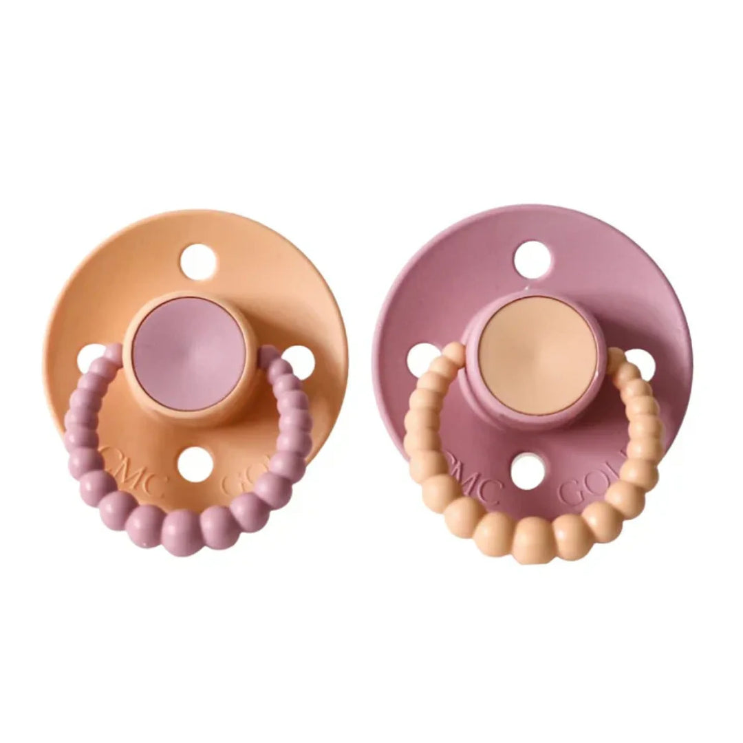Size 2 Cmc Bubble Dummies - Twin Pack Air Filled Teat Peachy Rose