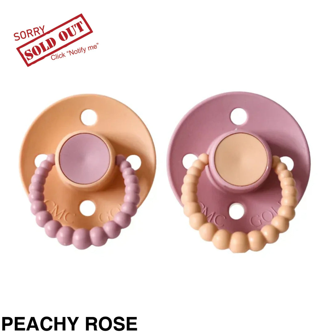 Size 2 Cmc Bubble Dummies - Twin Pack Air Filled Teat Peachy Rose