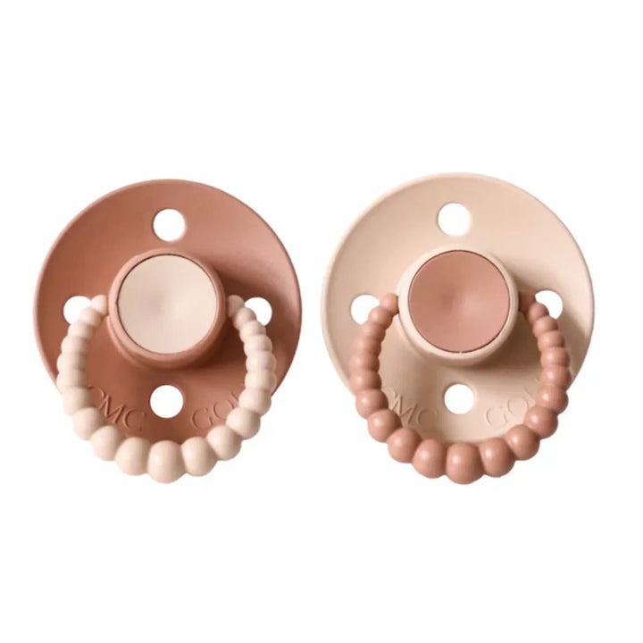 Size 2 Cmc Bubble Dummies - Twin Pack Air Filled Teat Terracream