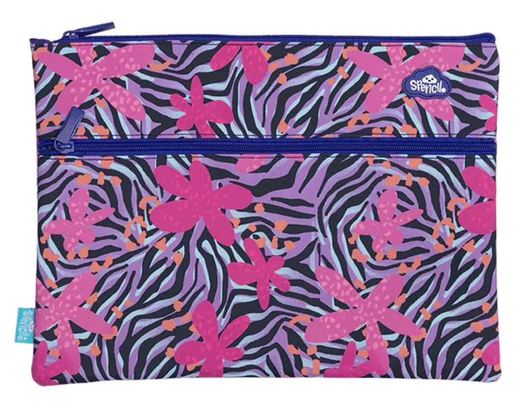 Spencil A4 Twin Zip Pencil Case Born to be Wild