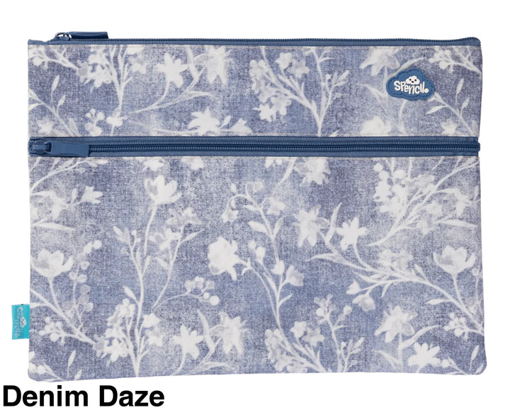 Spencil A4 Twin Zip Pencil Case Denim Daze
