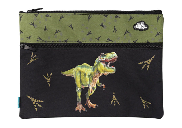 Spencil A4 Twin Zip Pencil Case Dinosaur Discovery