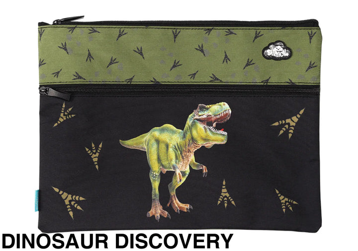 Spencil A4 Twin Zip Pencil Case Dinosaur Discovery