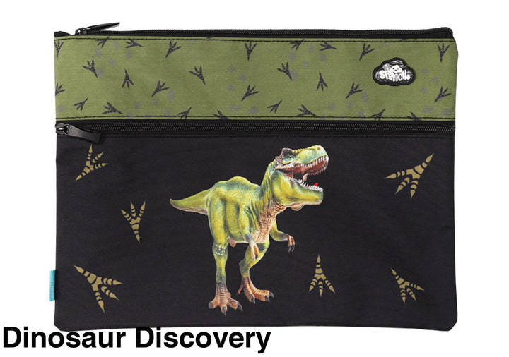 Spencil A4 Twin Zip Pencil Case Dinosaur Discovery