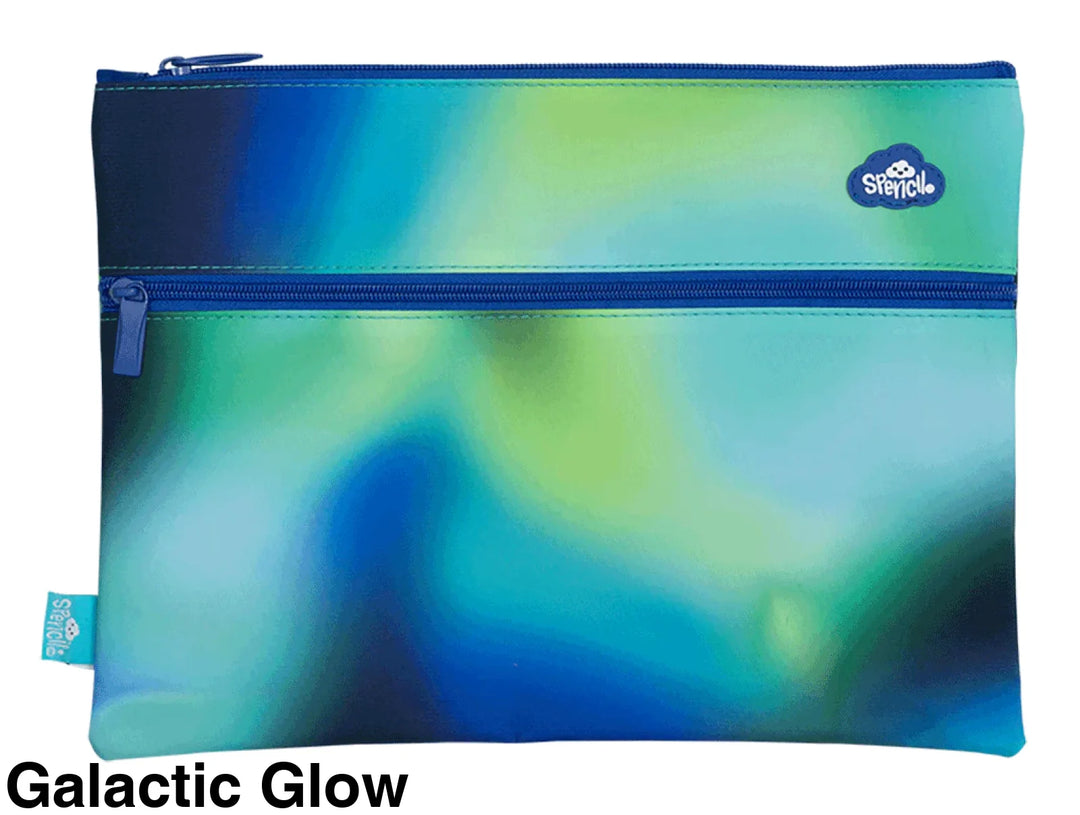 Spencil A4 Twin Zip Pencil Case Galactic Glow
