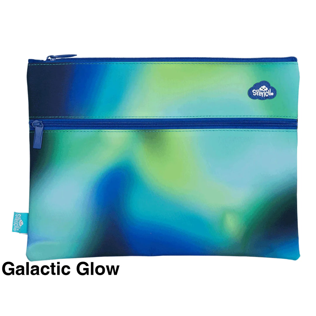 Spencil A4 Twin Zip Pencil Case Galactic Glow