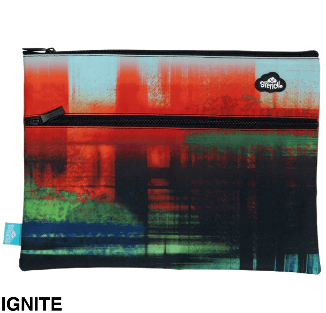 Spencil A4 Twin Zip Pencil Case Ignite