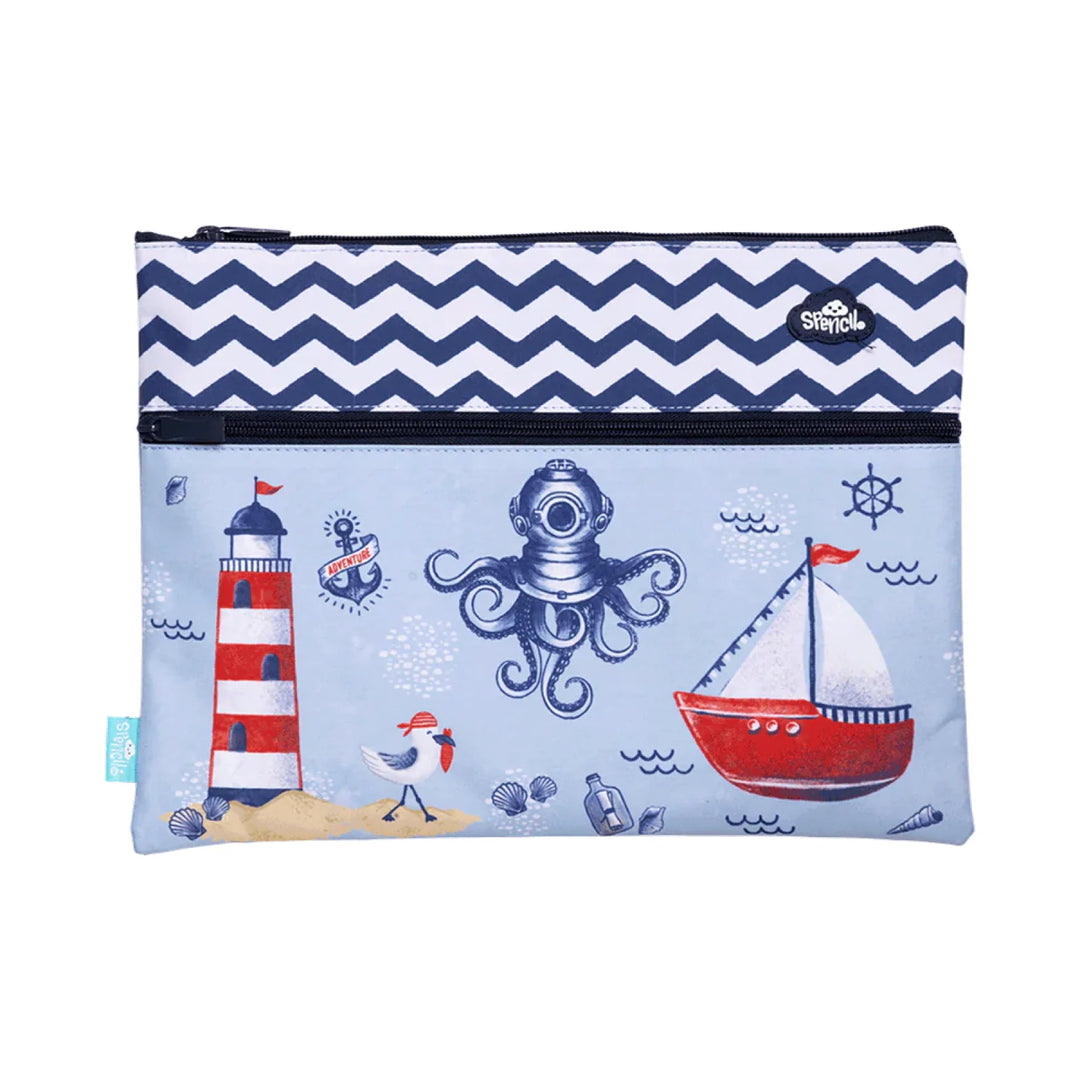 Spencil A4 Twin Zip Pencil Case Little Sailor
