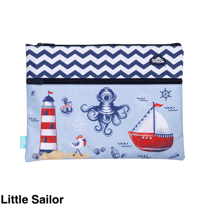 Spencil A4 Twin Zip Pencil Case Little Sailor