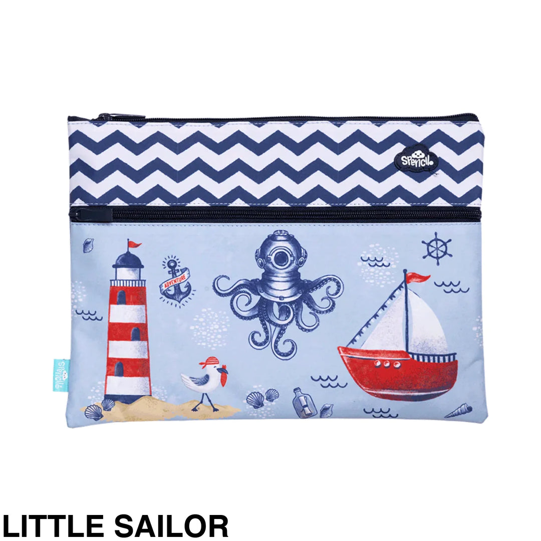 Spencil A4 Twin Zip Pencil Case Little Sailor