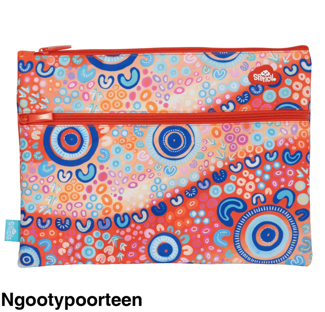 Spencil A4 Twin Zip Pencil Case Ngootypoorteen