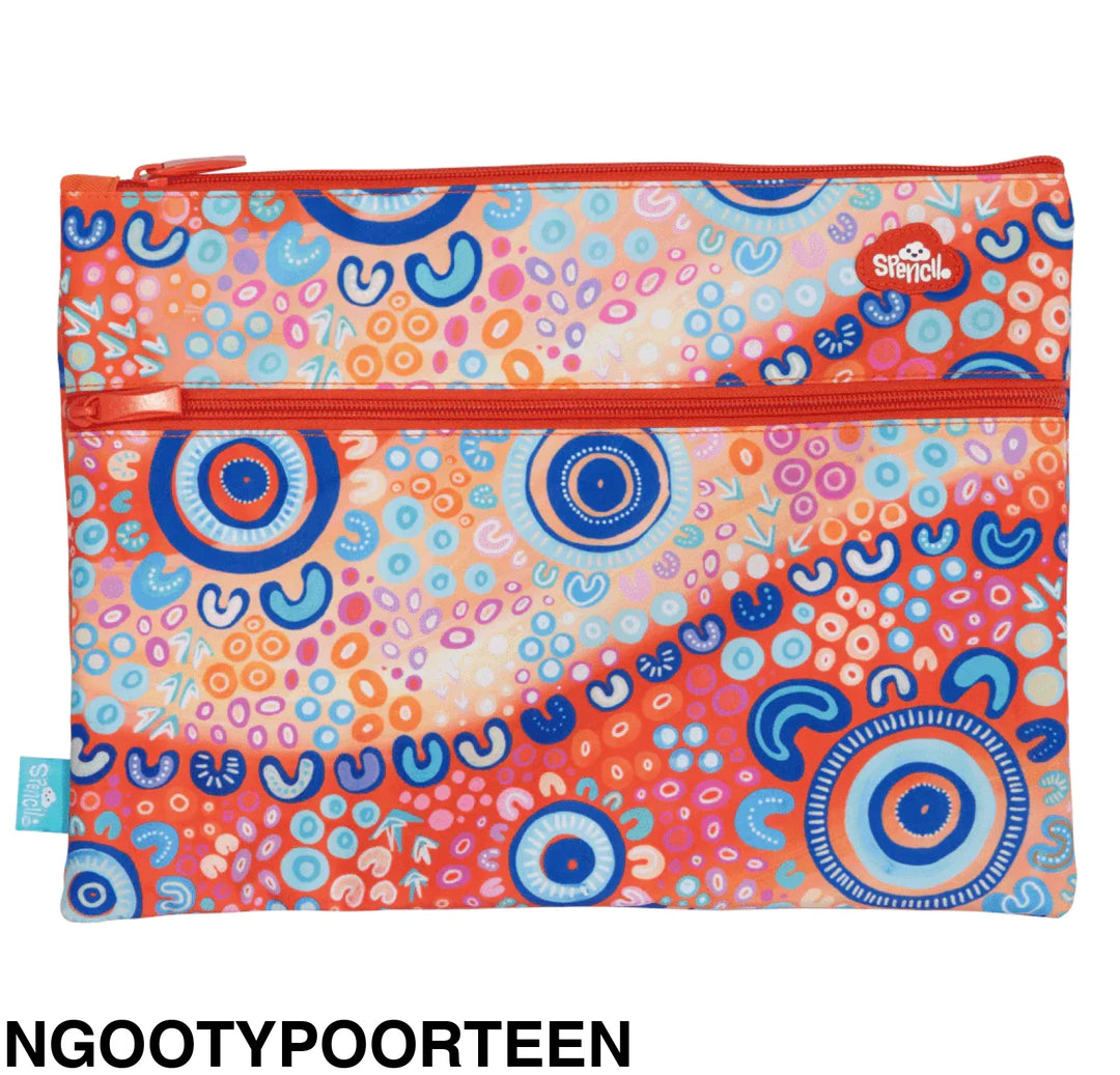 Spencil A4 Twin Zip Pencil Case Ngootypoorteen