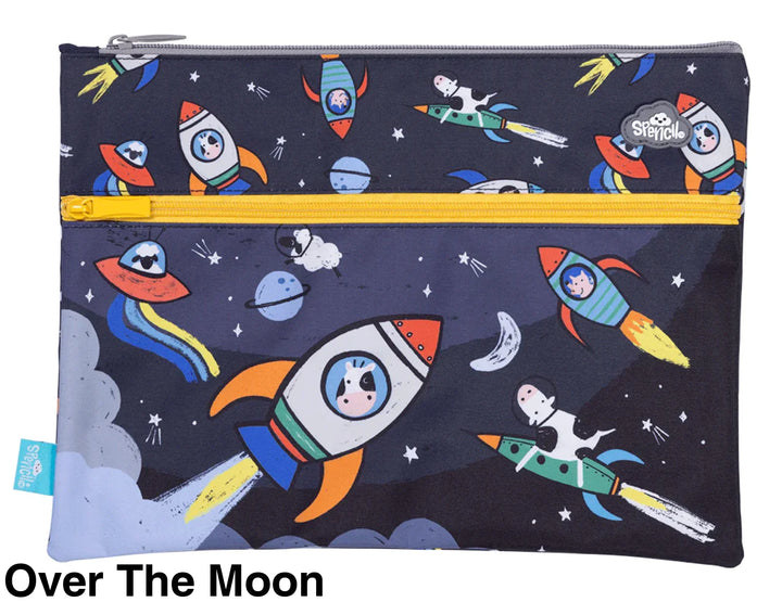Spencil A4 Twin Zip Pencil Case Over The Mooon