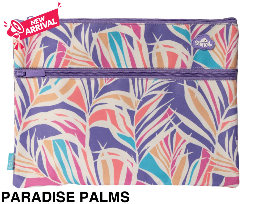 Spencil A4 Twin Zip Pencil Case Paradise Palms