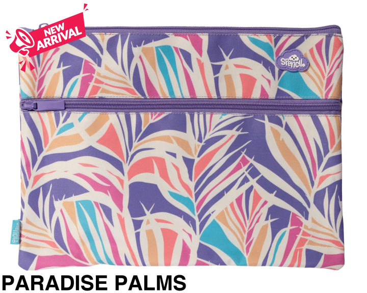 Spencil A4 Twin Zip Pencil Case Paradise Palms