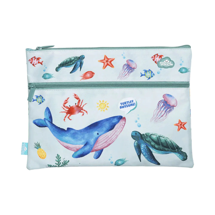 Spencil A4 Twin Zip Pencil Case Sea Critters